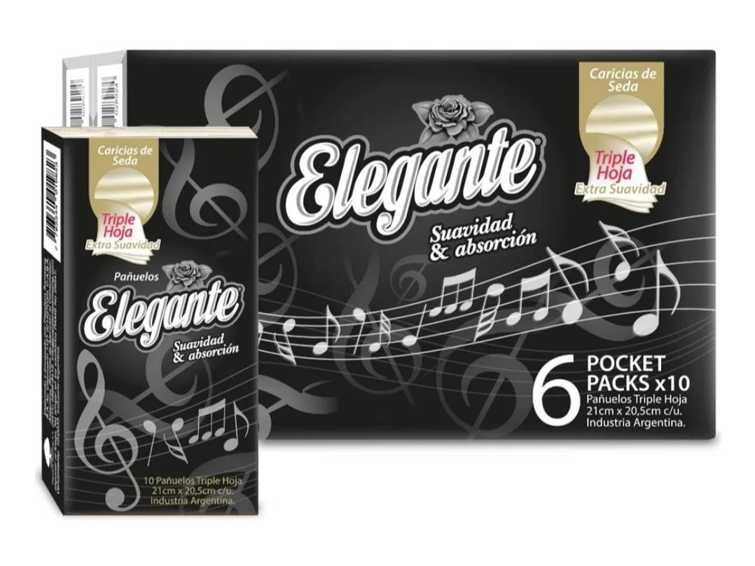 Pañuelos descartables Elegante x6