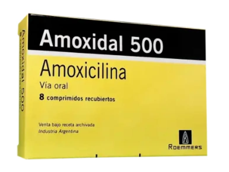 Amoxicilina 500 Amoxidal x8