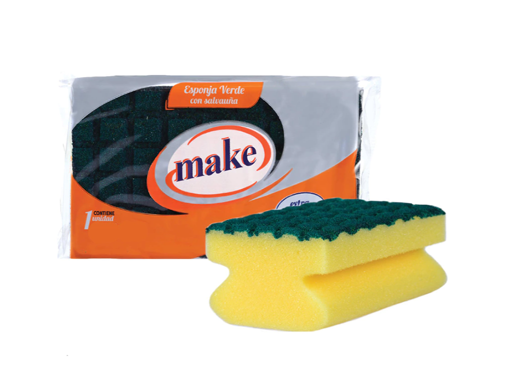 Esponja cocina Fibra con salvauñas