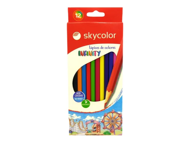 Lápices de colores x12 Skycolor