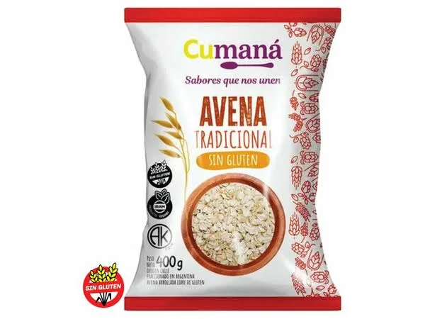 Avena Tradicional sin gluten " Cumaná" x 400 gr