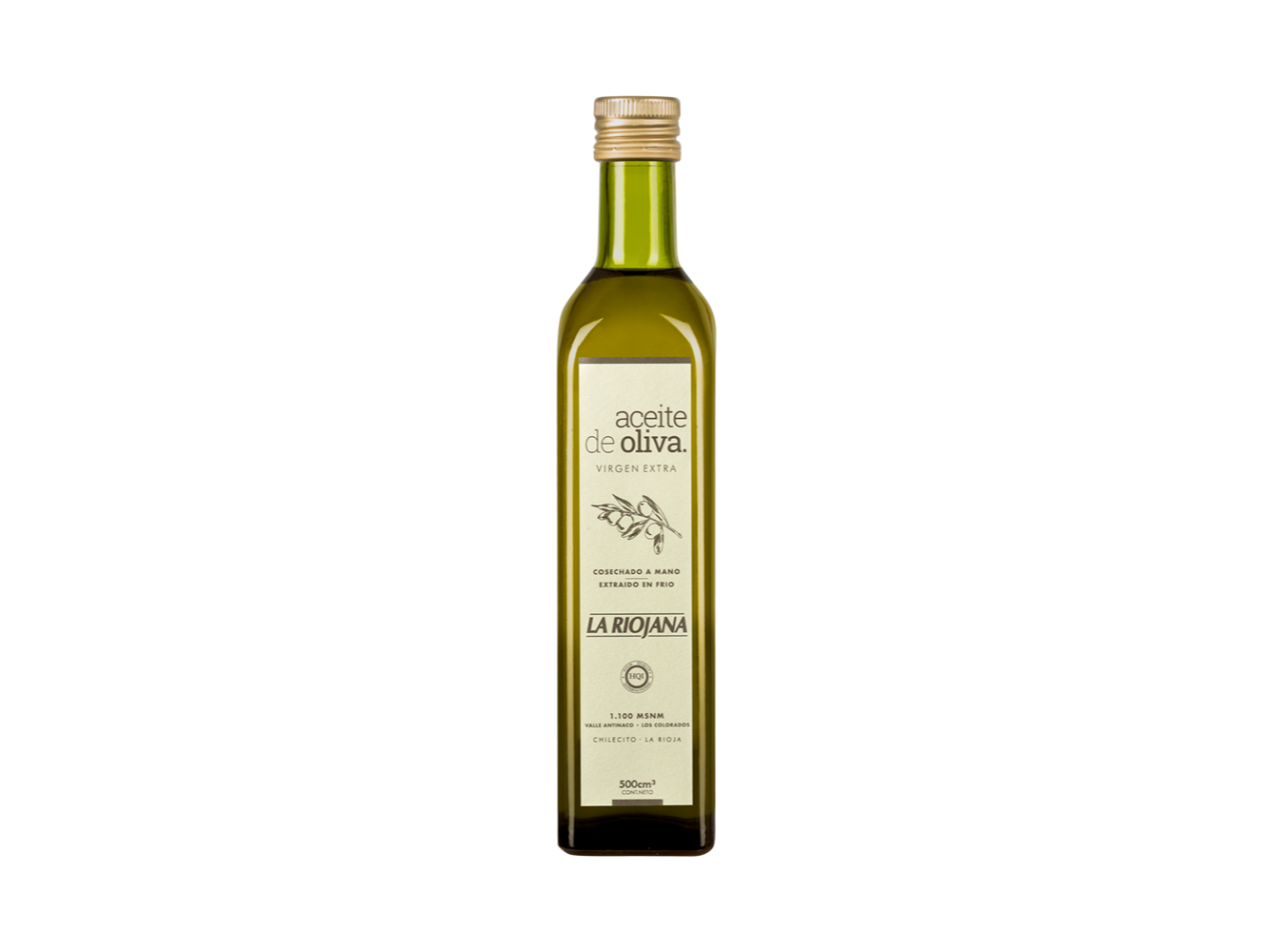 Aceite Oliva Virgen Extra (AOVE) Organico “ La Riojana” 500 ml env vidrio