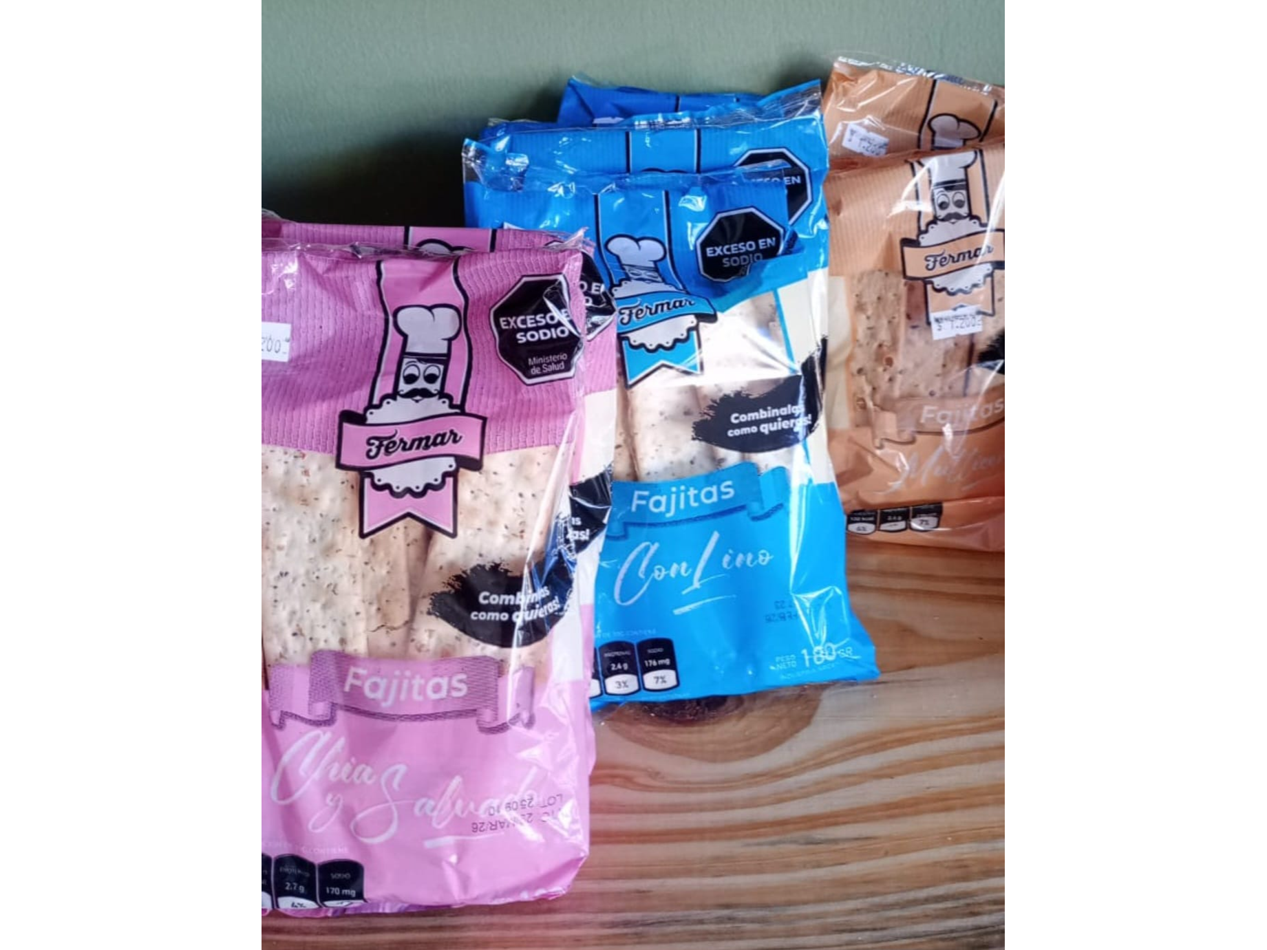 Fajitas Fermar Chia / Lino / Integrales x 180 gr