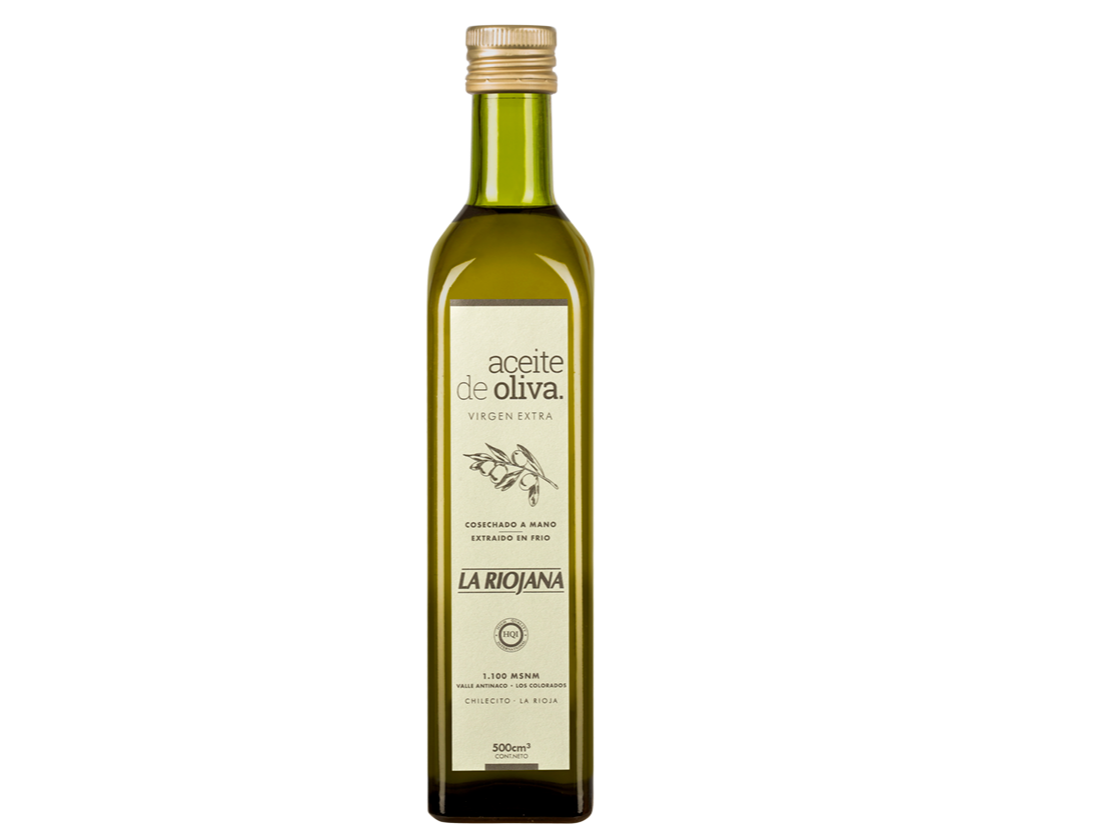 Aceite Oliva Virgen Extra (AOVE) Organico “ La Riojana” 500ml env de vidrio