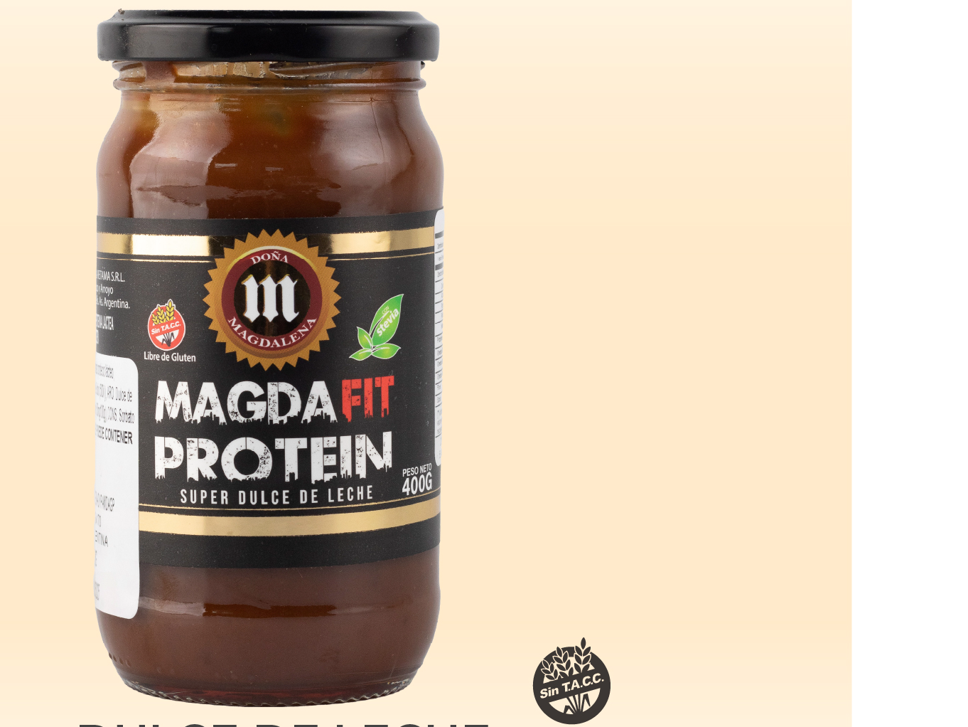 Dulce de Leche Magda Fit Protein de Doña Magdalena x 400 gr, sin azucar