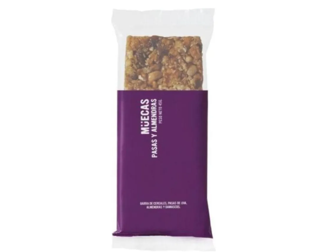 Barrita de cereal Mueca Pasas y Almendras x 45