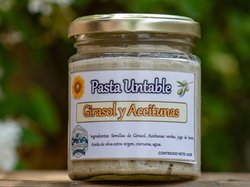 Pasta Untable de Girasol y Aceitunas "La Verdecita" Granja Familiar Agroecologica Villa Las Rosas