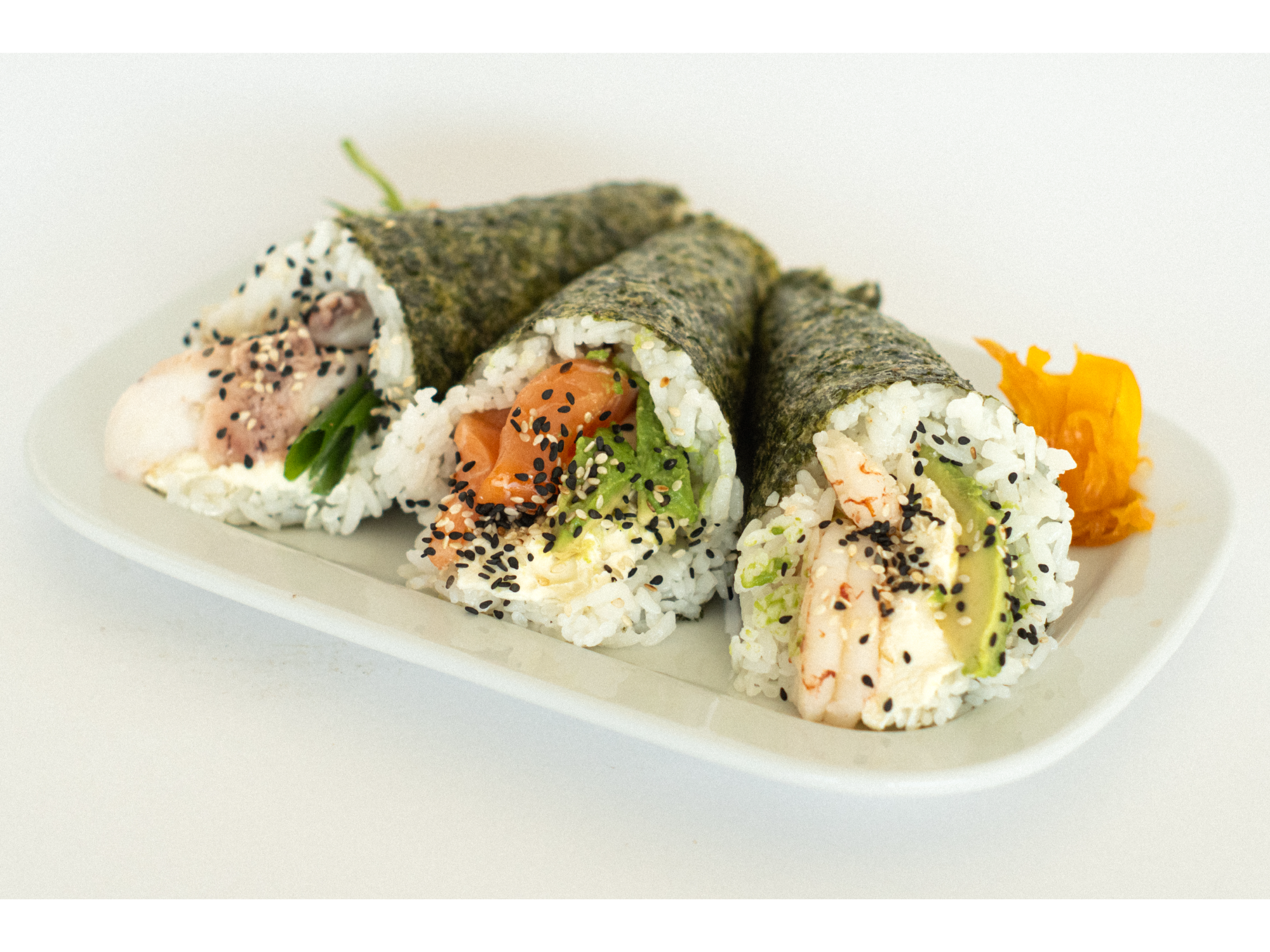 Temaki × 2 Lango, Arroz, Phila y Palta