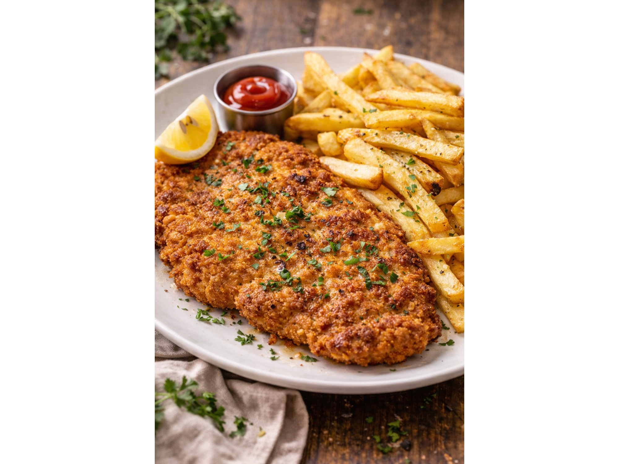 Milanesota de pollo c/ guarnición