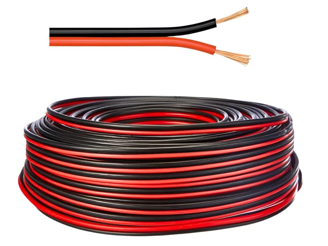 CABLE BICOLOR ROJO/NEGRO 2X0,50mm2