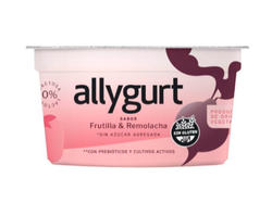 Allygurt - Yogur a base de almendras sabor frutilla y remolacha
