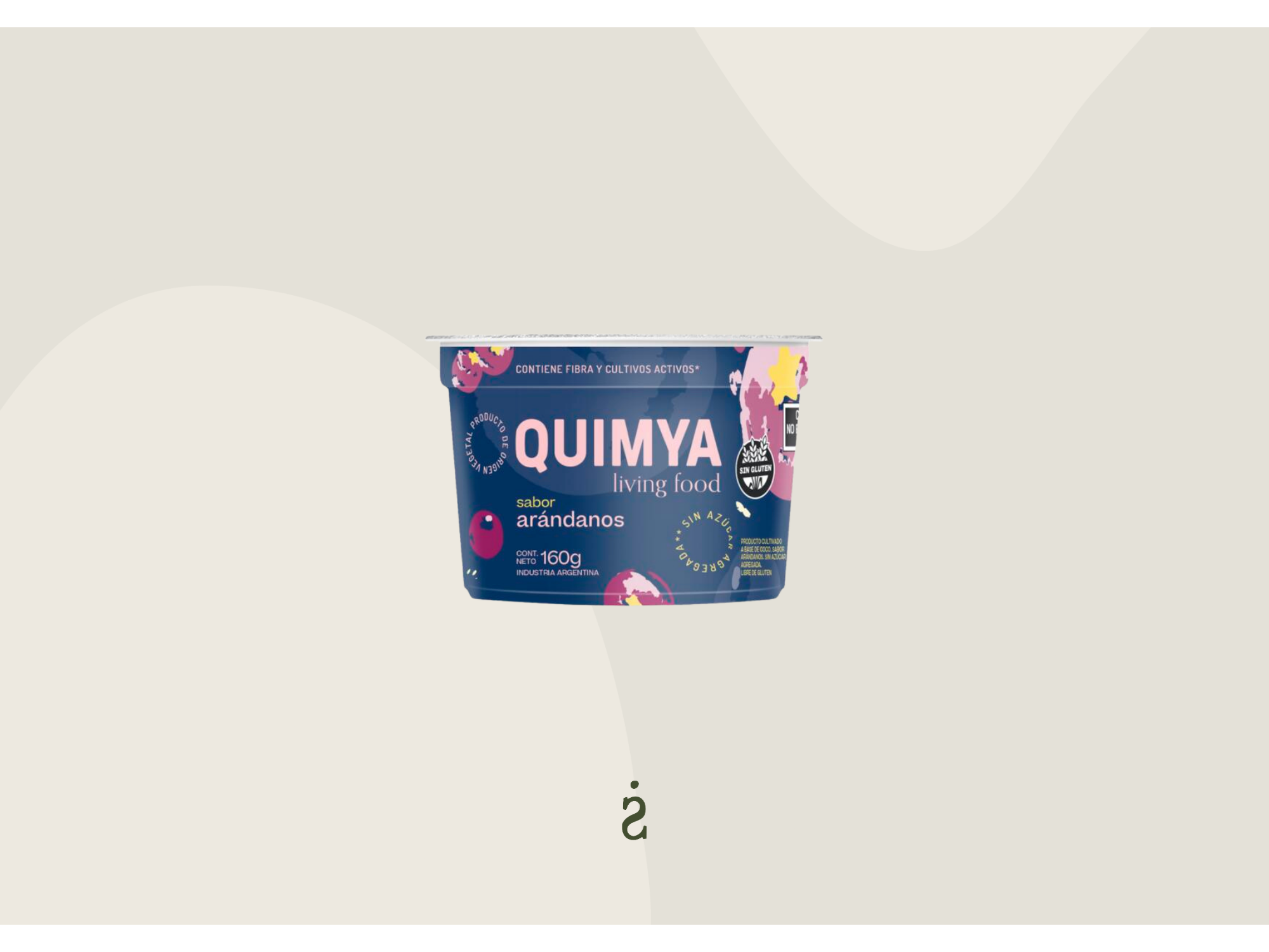 Quimya - Yogur de coco sabor arandano (160g)