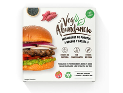 Veg Abundancia - Medallones de porotos negros y batata