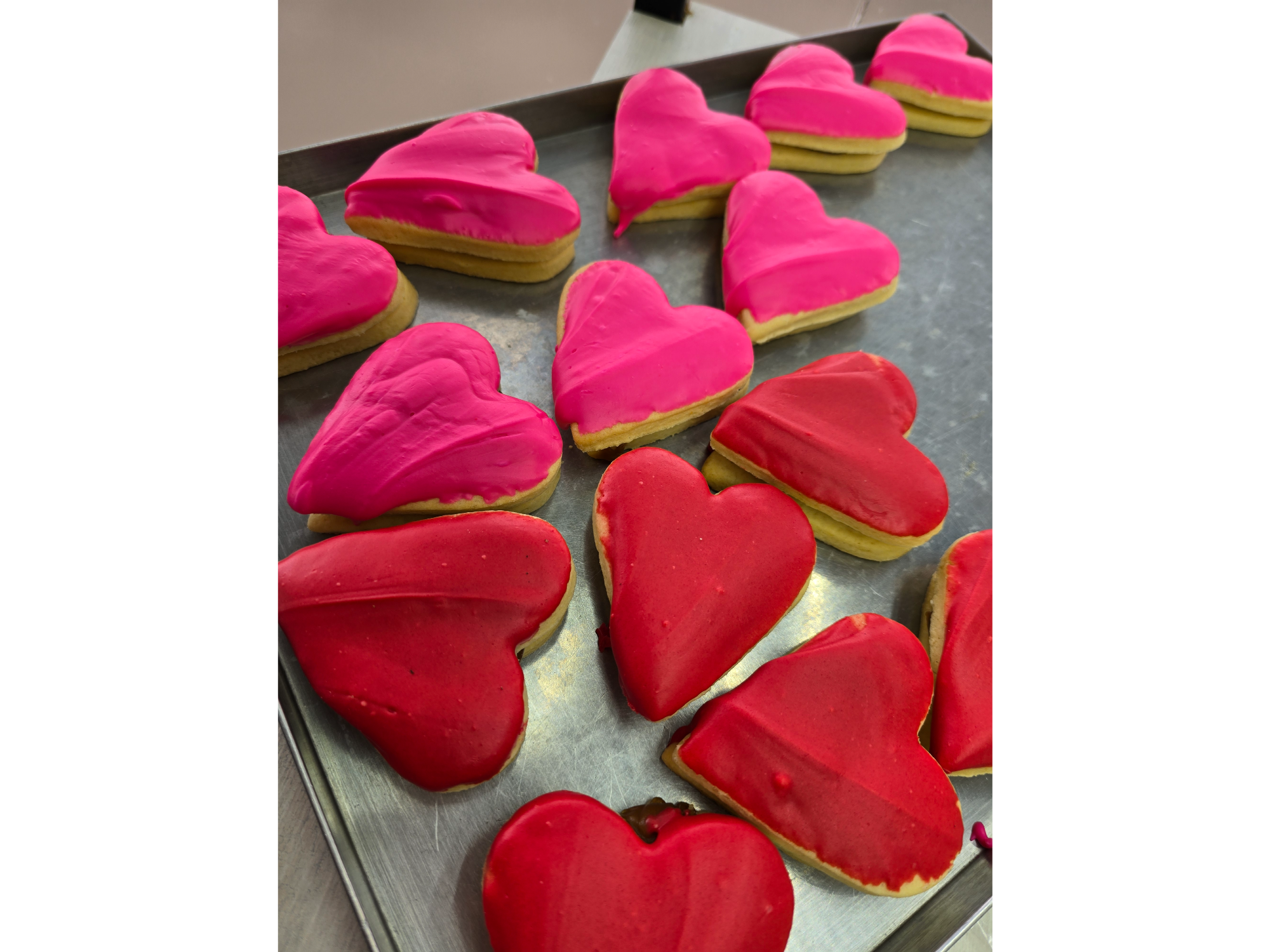 Corazones con dulce de leche por cuarto kg