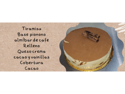 Tiramisú por kilo (consultar disponibilidad)