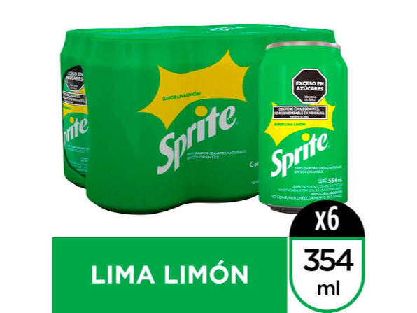 Sprite lata 354ml x6