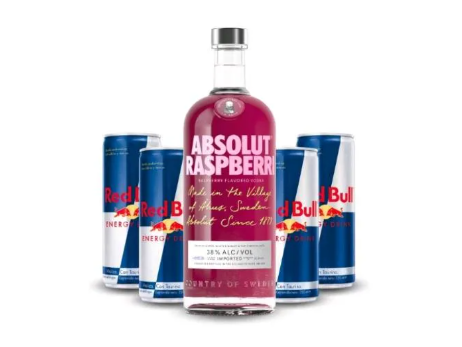 Absolut + 4 Red Bull 250ml