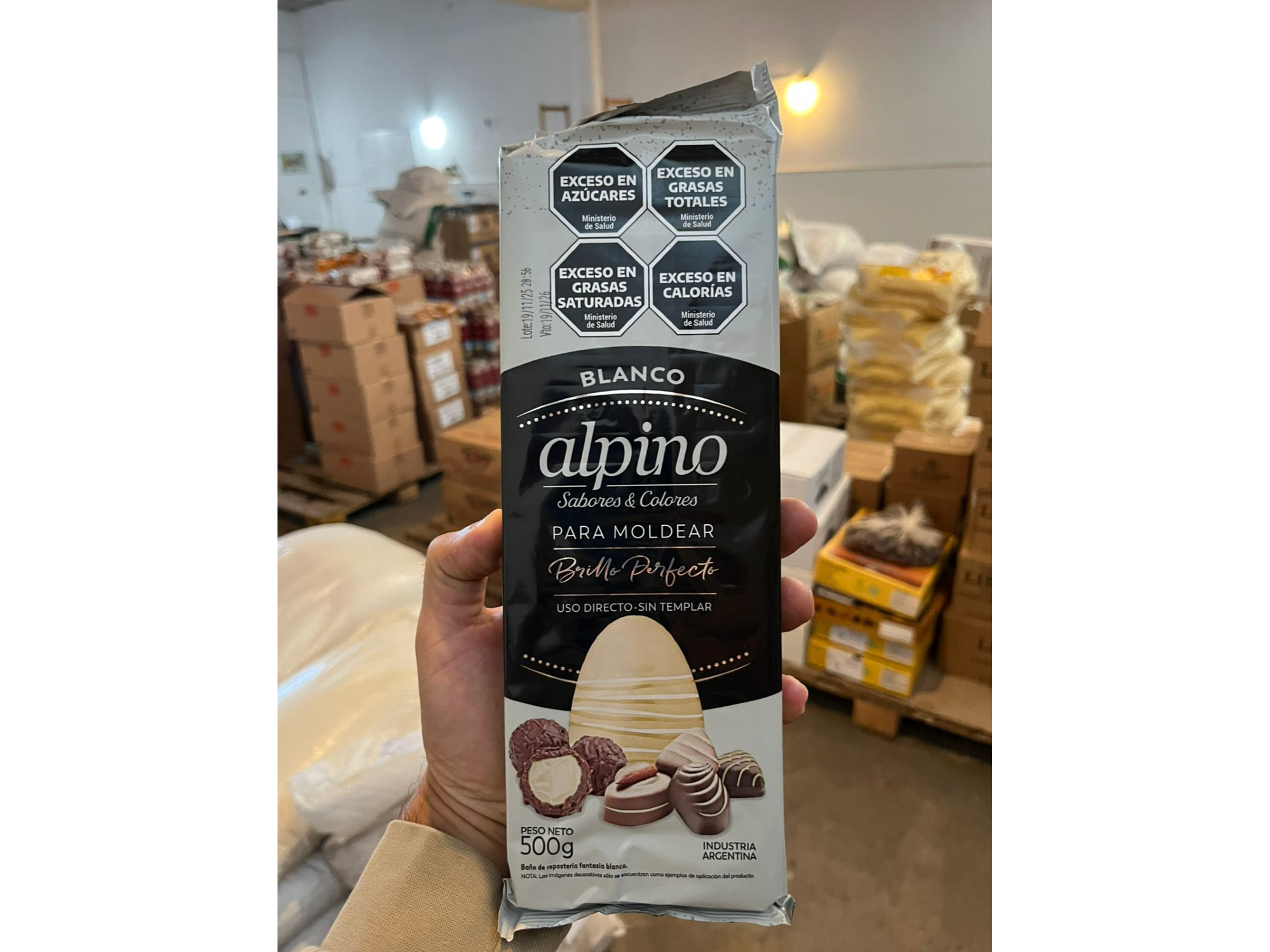Barra Baño moldeo Blanco (x 500 gr.) "Alpino"
