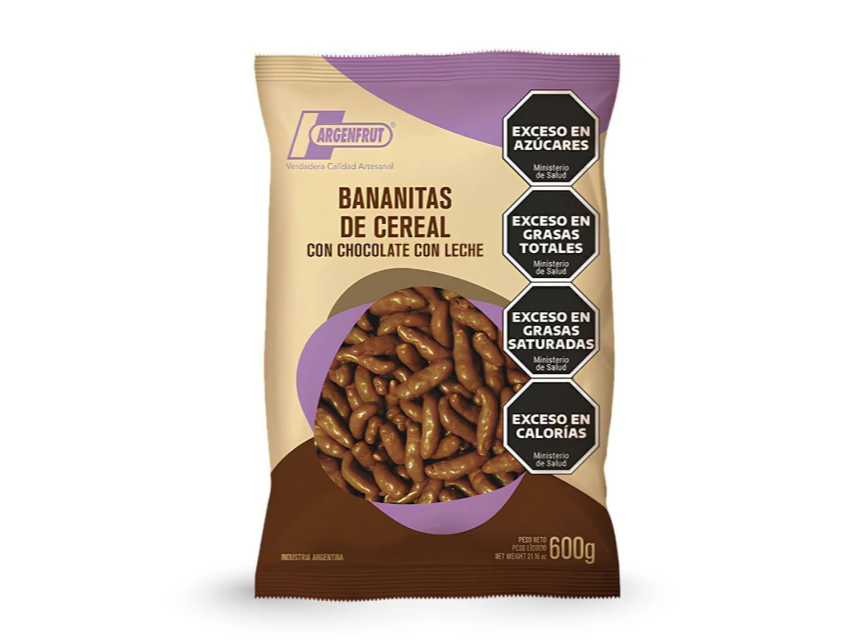 Bananitas de cereal con chocolate