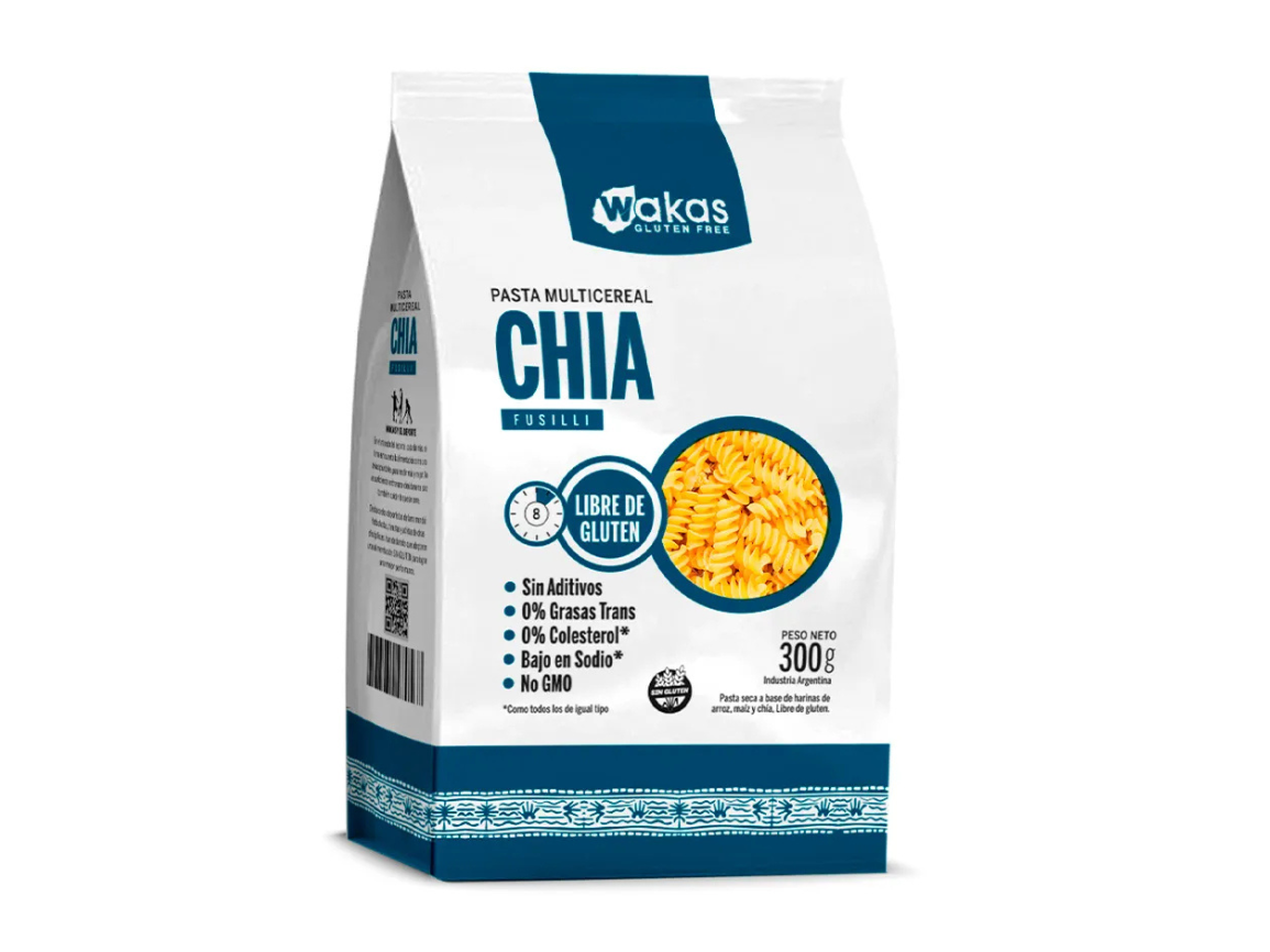 Fideos Wakas 300 gr Chia