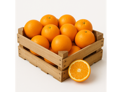 Cajon naranja de jugo