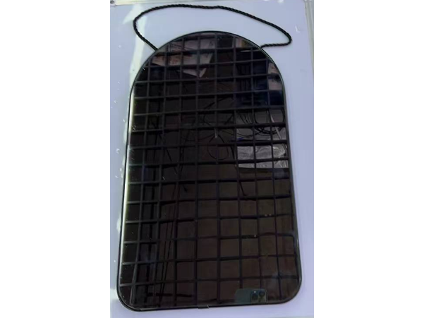 ESPEJO COLGANTE SEMICIRCULAR NEGRO MCN-06761