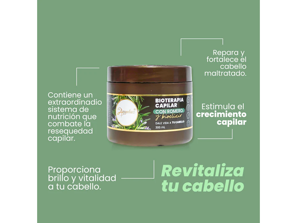 BIOTERAPIA CAPILAR CON ROMERO Y BIOELIXIR