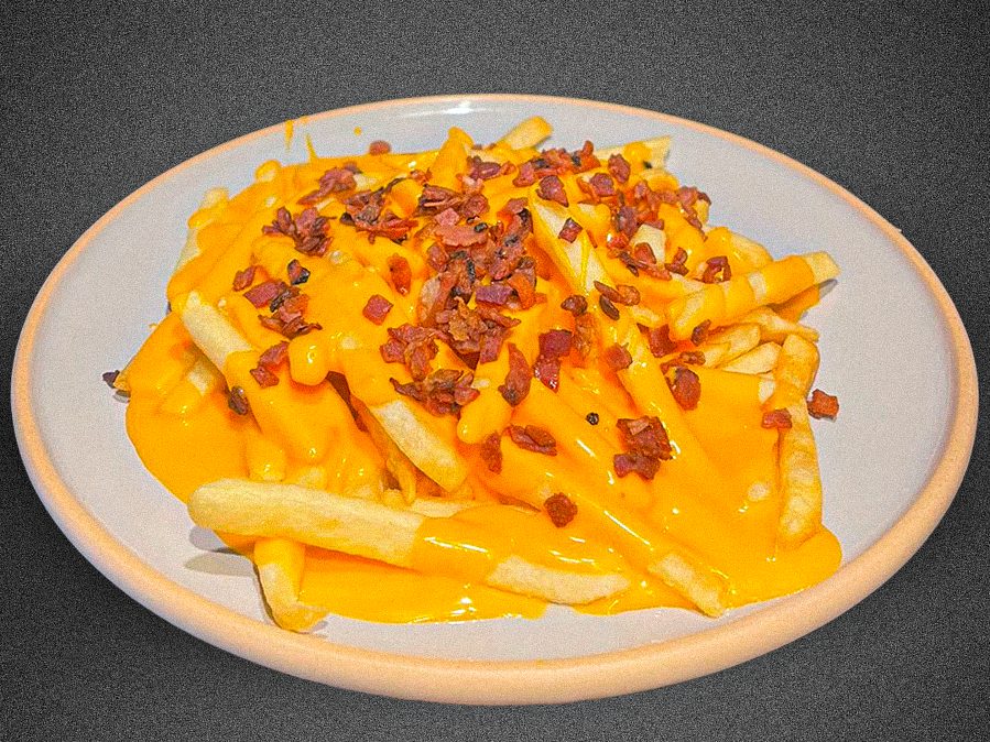PAPAS CON CHEDDAR y BACON