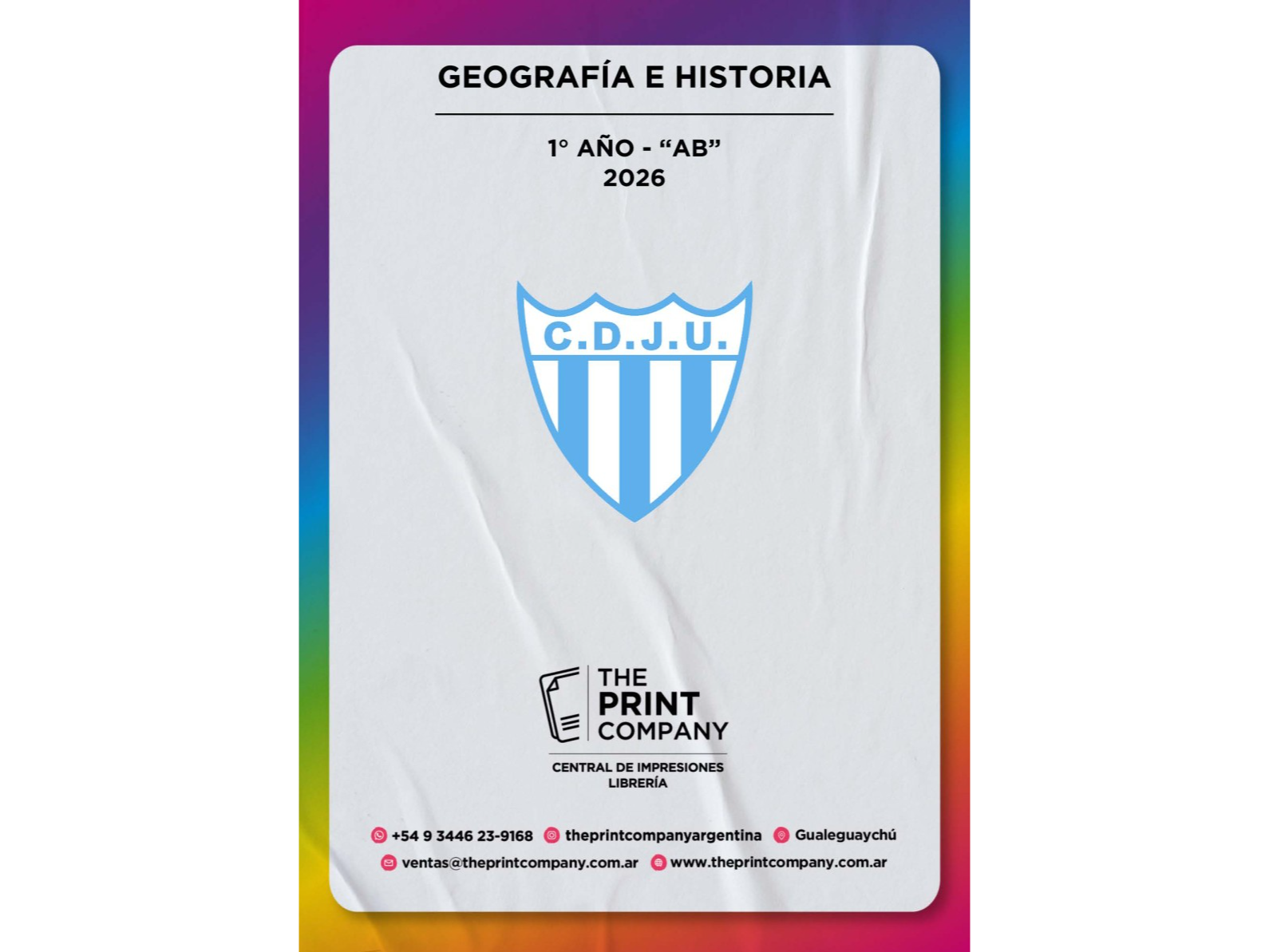 Geografía e Historia (Ciencias Sociales) - 1° AÑO AB