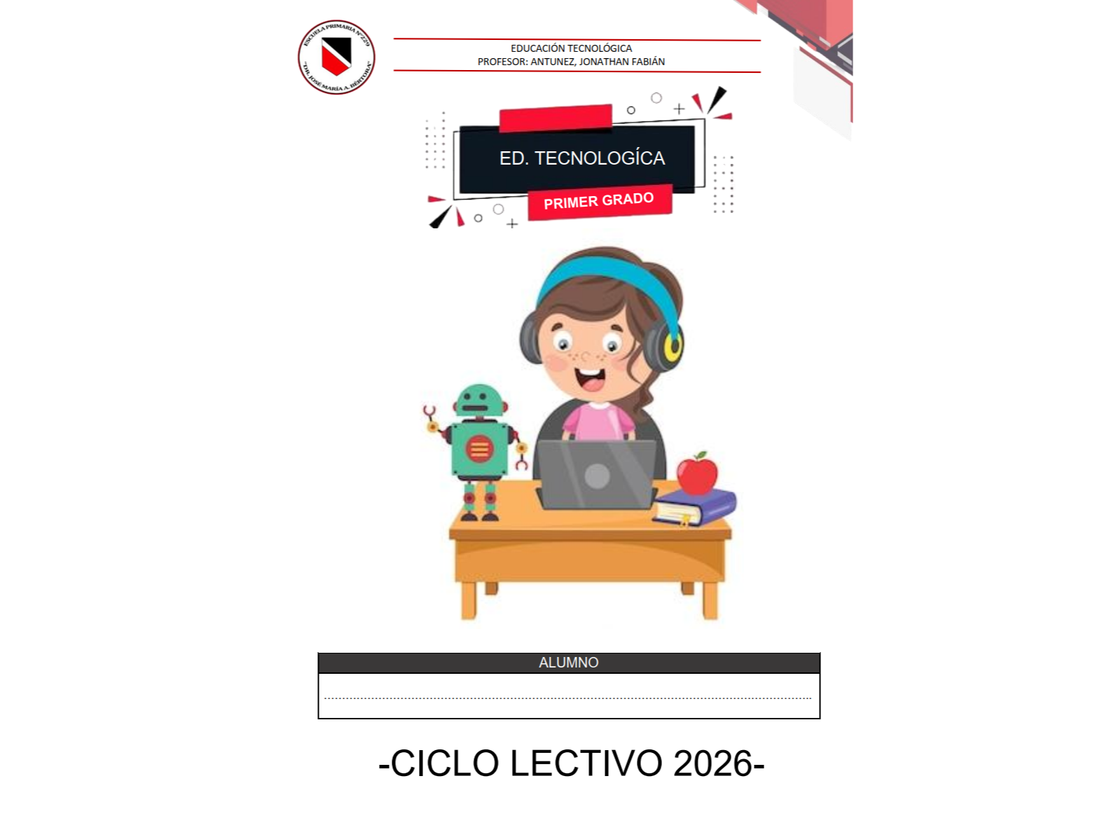 Educación Tecnológica - 1° GRADO