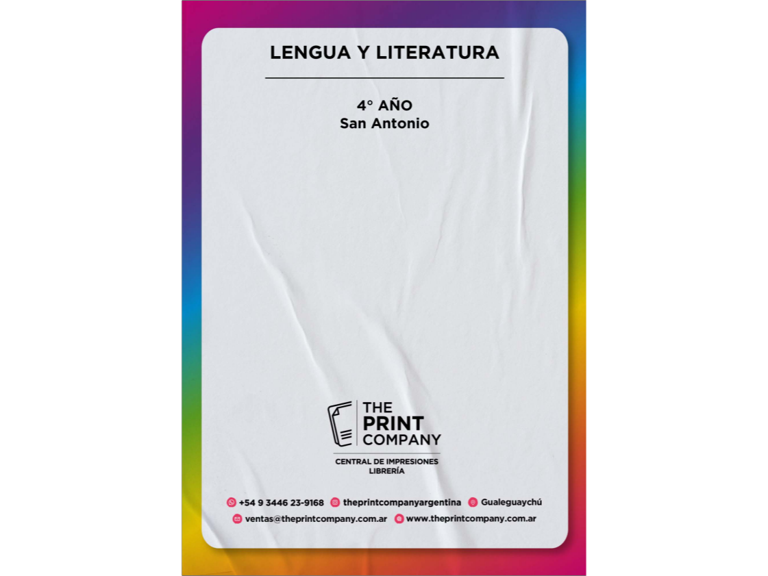 Lengua y Literatura - 4° AÑO - San Antonio