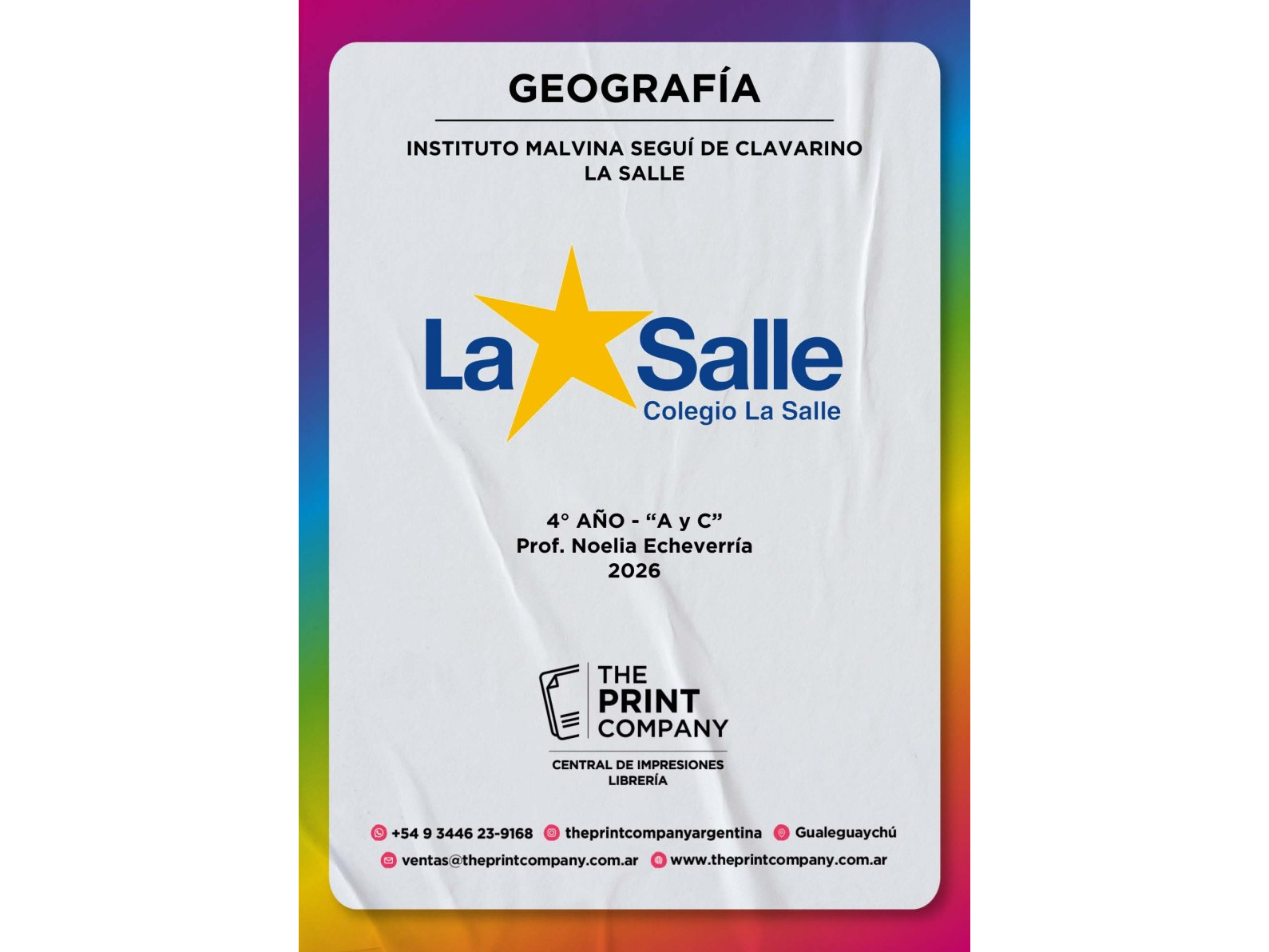 Geografía - 4° AÑO - AC (Prof. Noelia Echeverría)