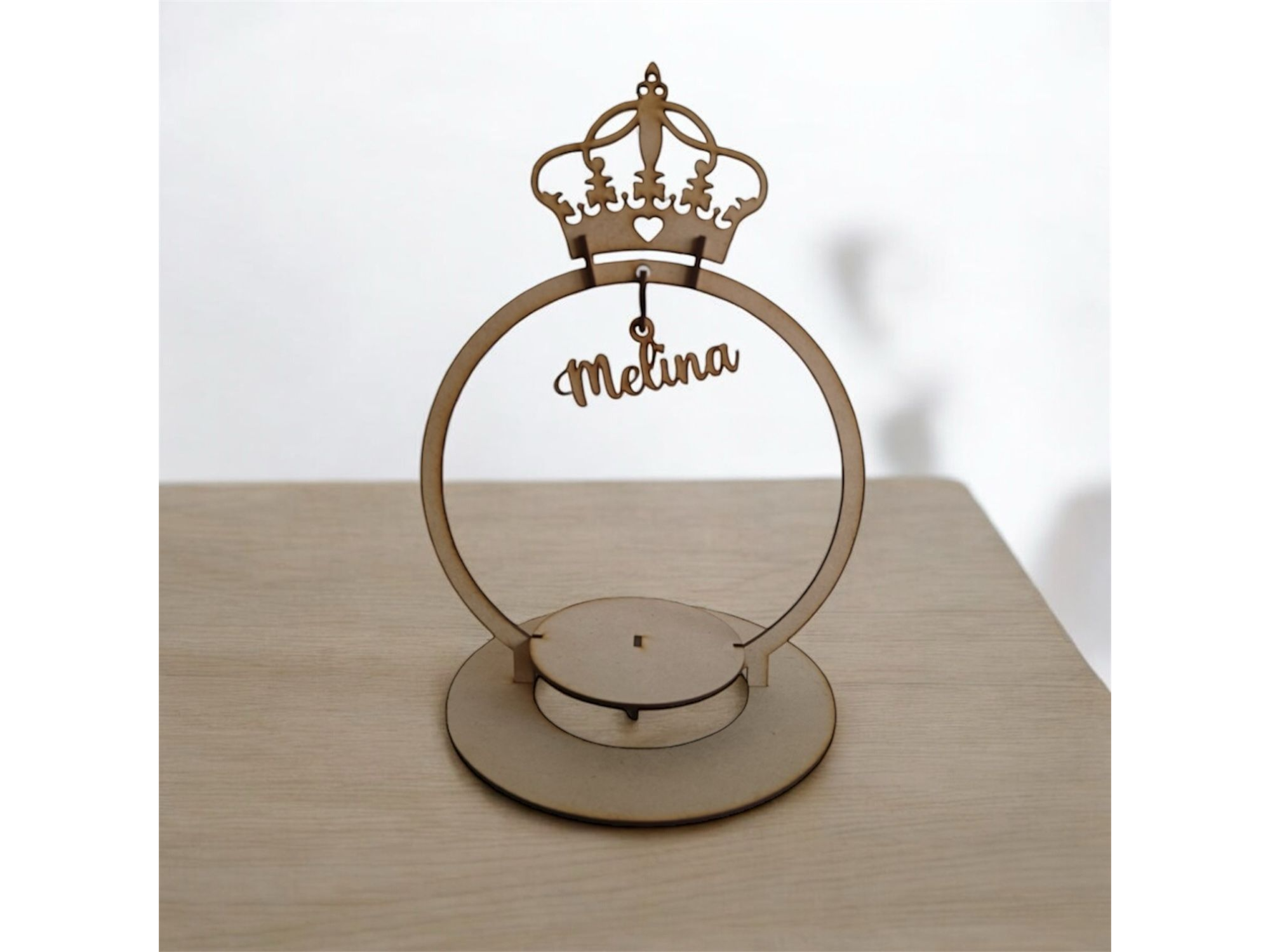 ARO CON SOPORTE , APLIQUE Y NOMBRE