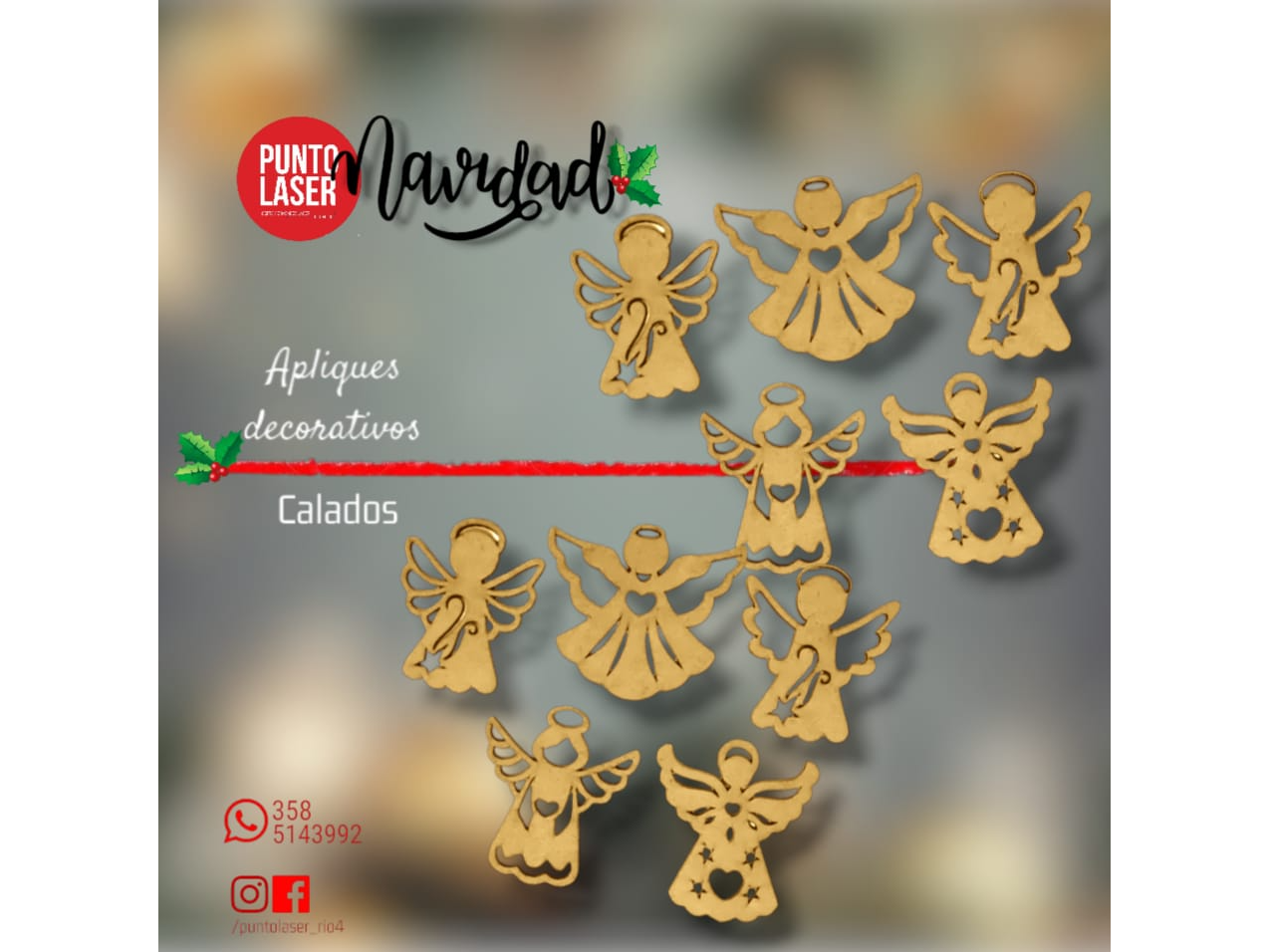 APLIQUES/ BOLITAS CALADAS ANGELES