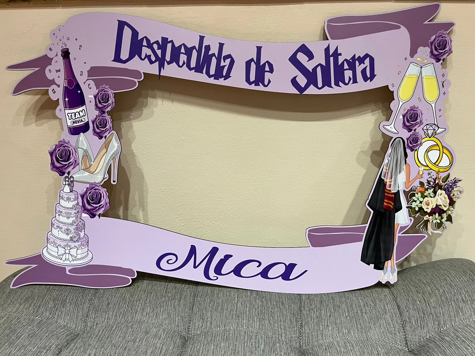 CUADRO 90  X 60 CM CORRUGADO + VINILO