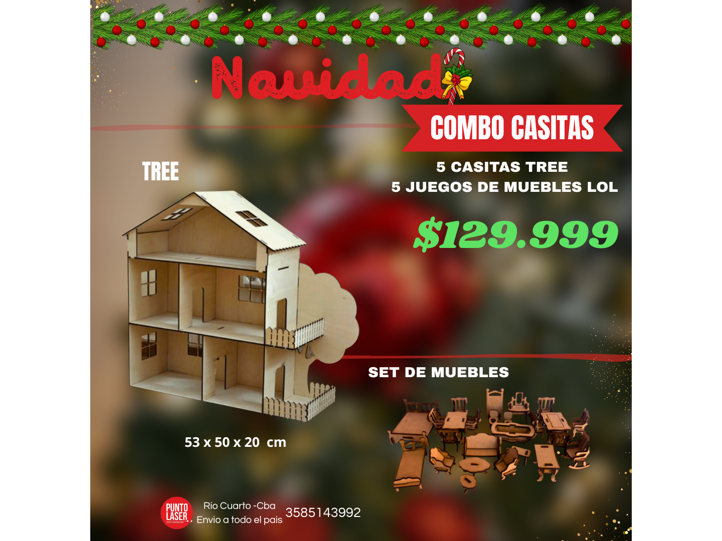 CASITA TREE X 5 UNIDADES