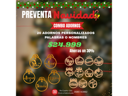 COMBO ADORNOS PERSONALIZADO X 20