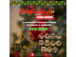 COMBO ADORNOS PERSONALIZADOS X 10
