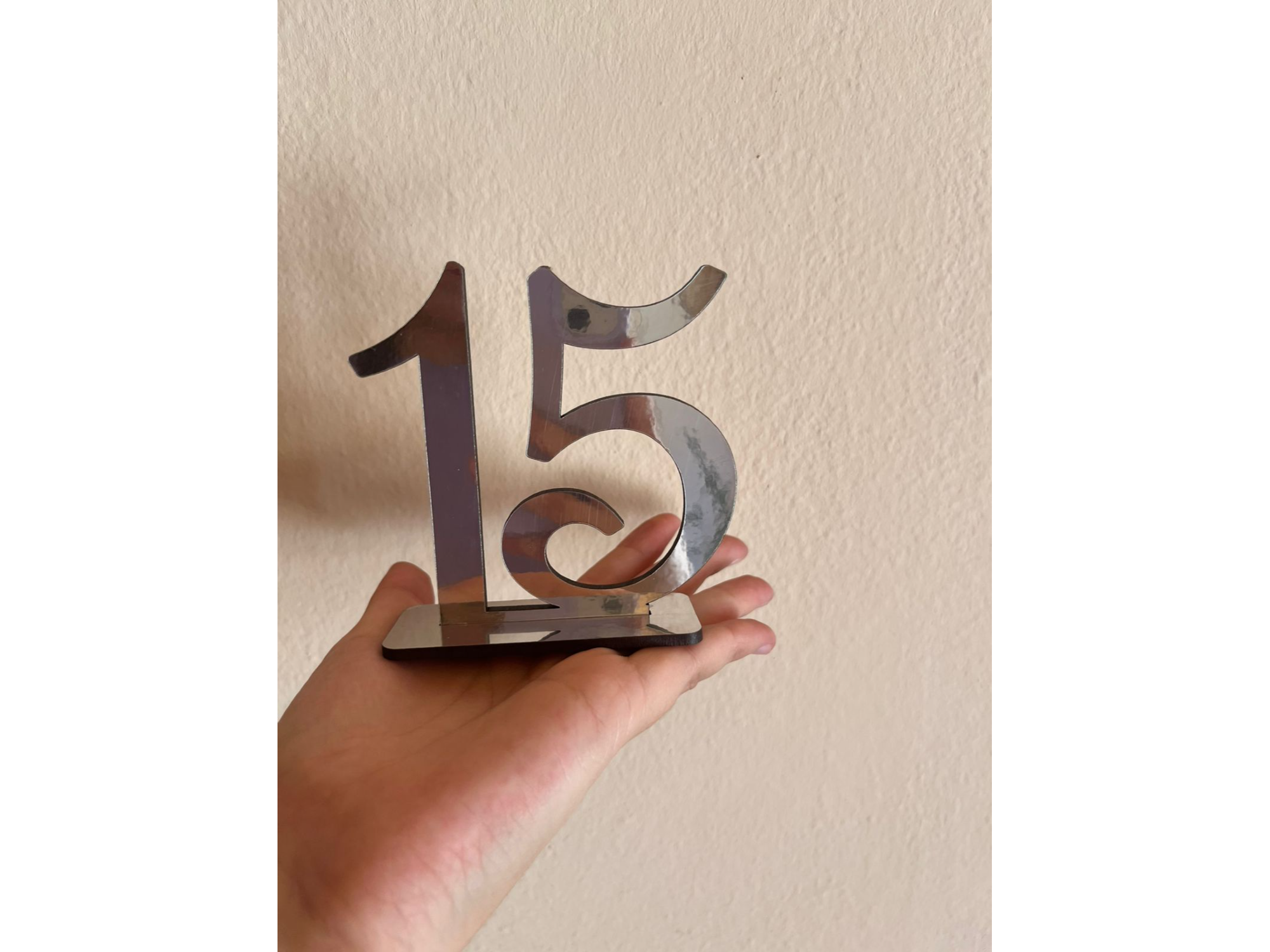 TOPPER DORADO/ PLATEADO 10 cm