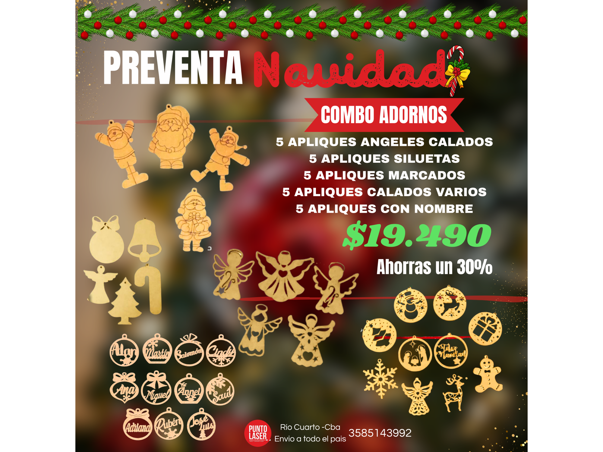 COMBO APLIQUES X 25 U