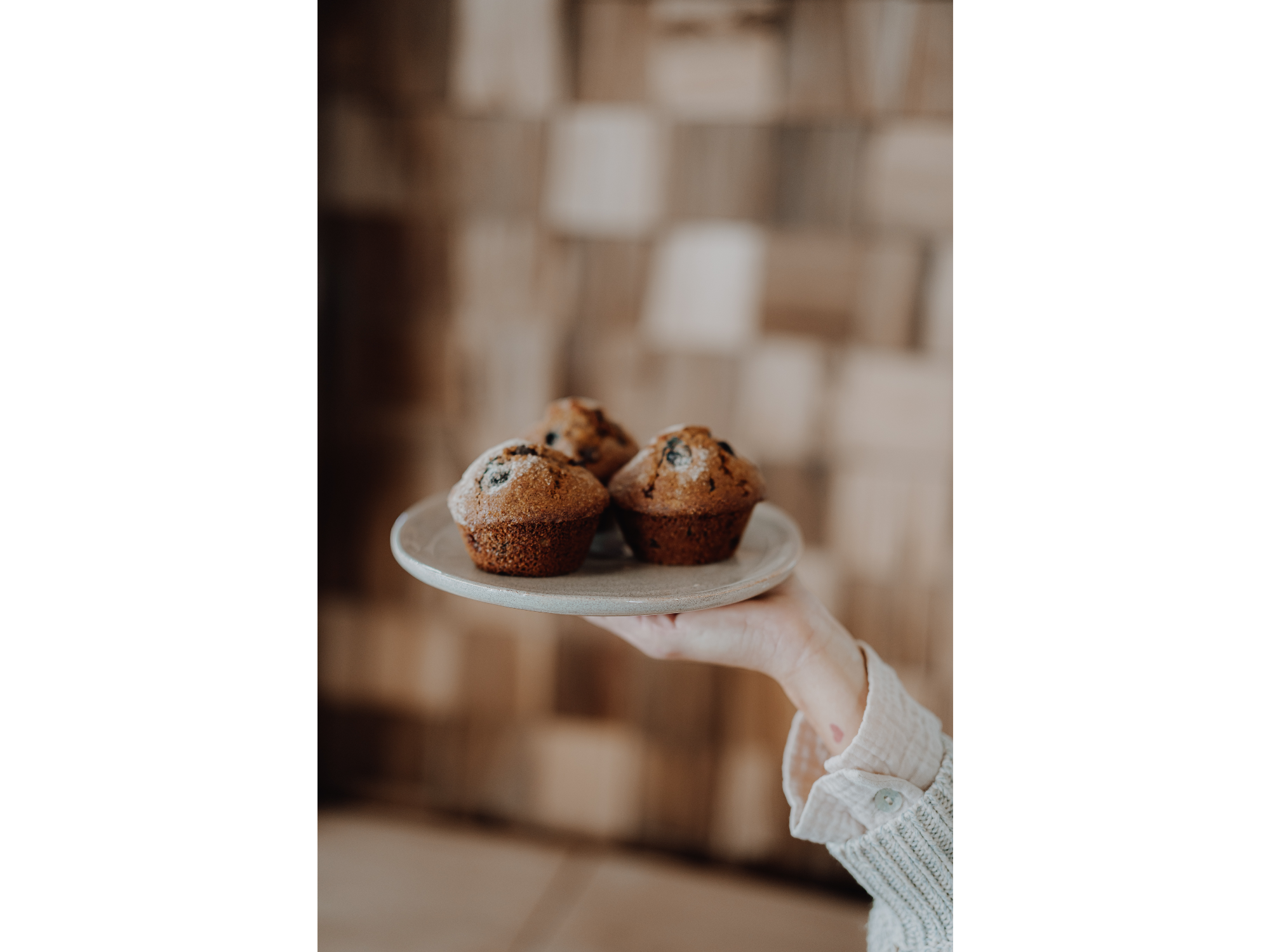 Muffins de arándanos con chips de nobleynatural