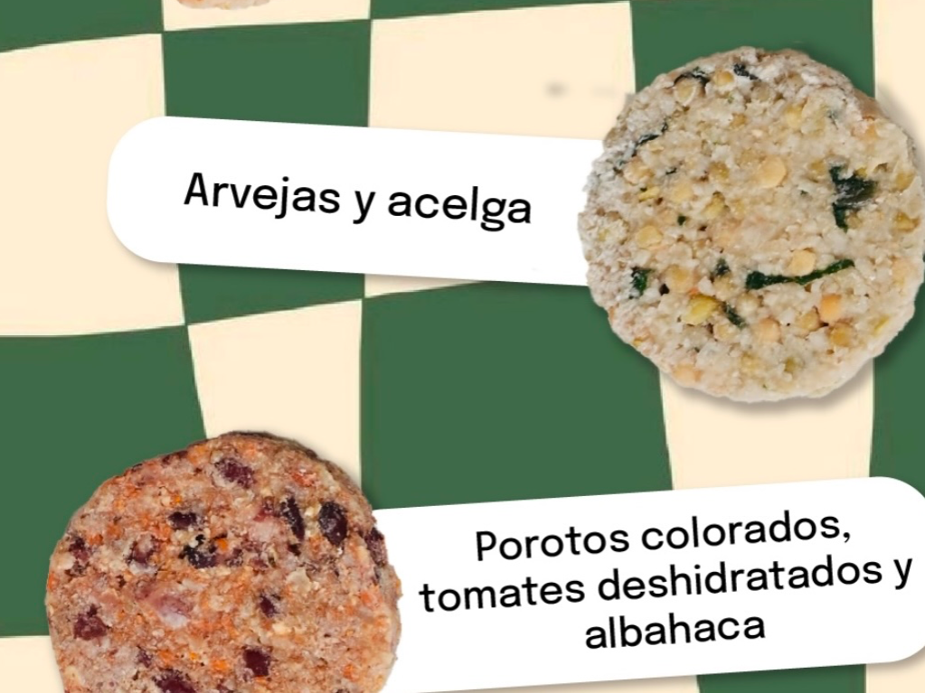 Burguers veggies OVEJA NEGRA : porotos y tomates  secos x 4