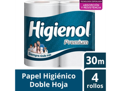 Papel higiénico Higienol Premium doble hoja 30 m 4 un