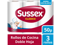 Rollo Cocina Sussex Clásico 3 unid 50 paños