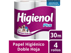 Papel higiénico Higienol Plus doble hoja 30 m 4 un