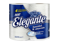 Papel Higiénico Elegante Doble Hoja 30 m x 4 un