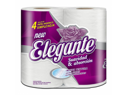 Papel Higiénico Elegante Hoja Simple 30 m 4 un.