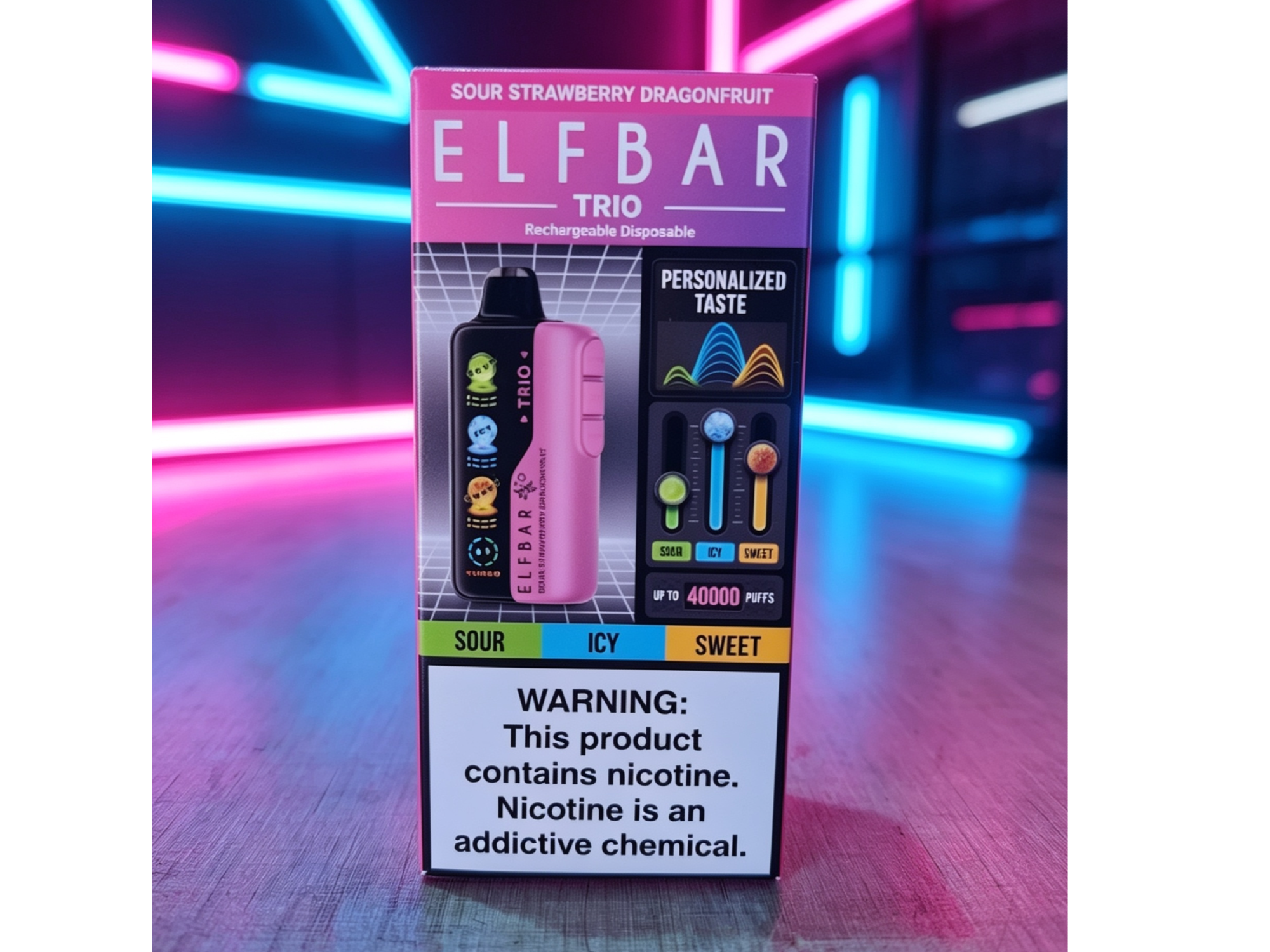 Elfbar Trio Sour strawberry dragonfruit