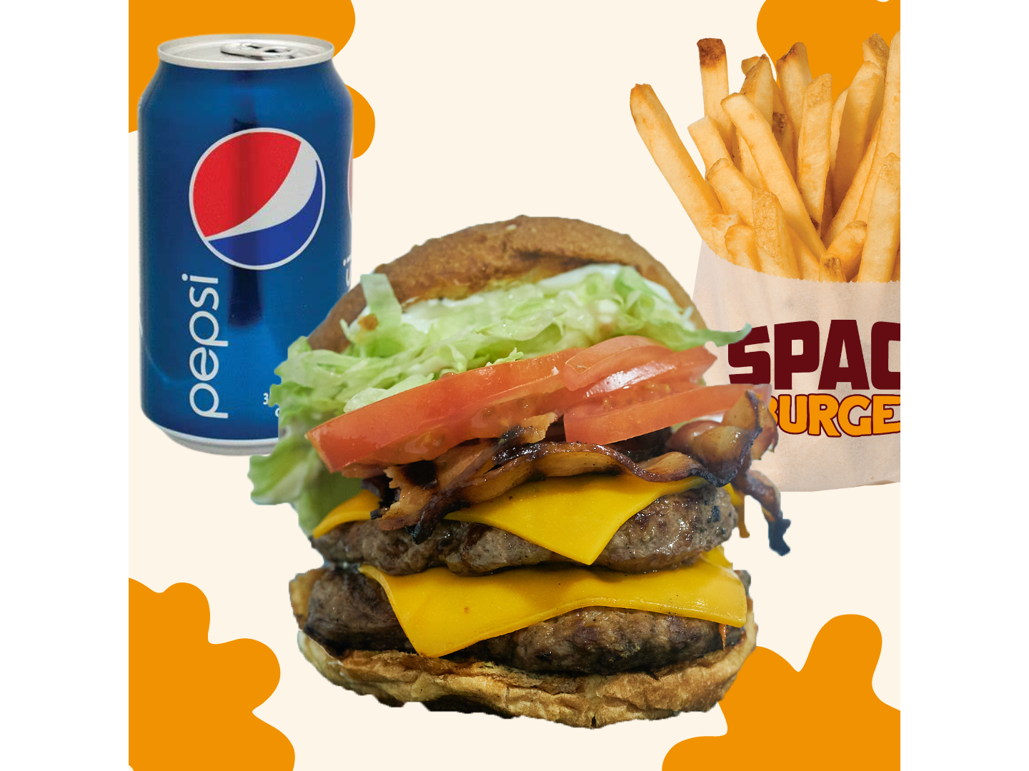 Doble con papas y bebida