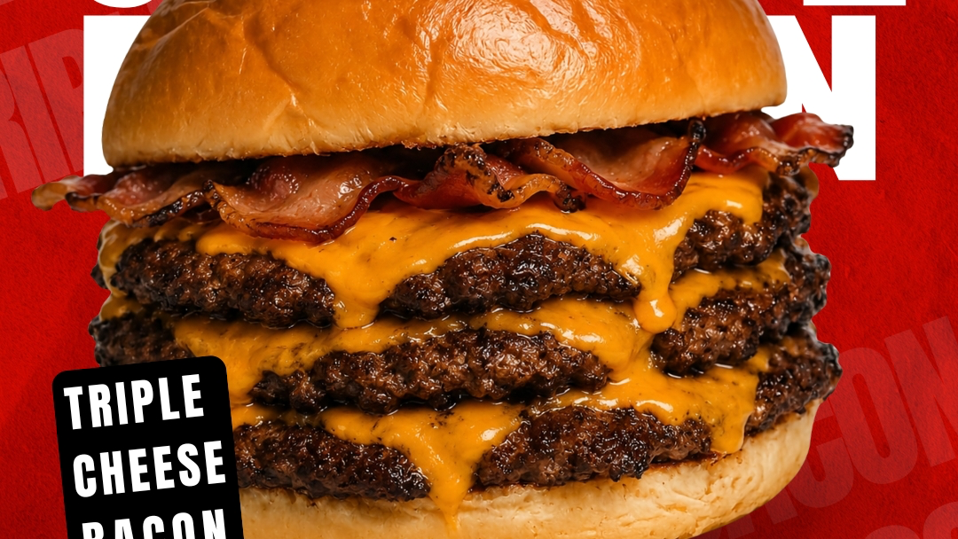¡CHEESE BACON TRIPLE $9.999!